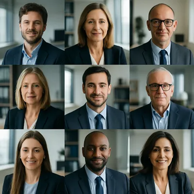 Advisor profiles arranged for comparison